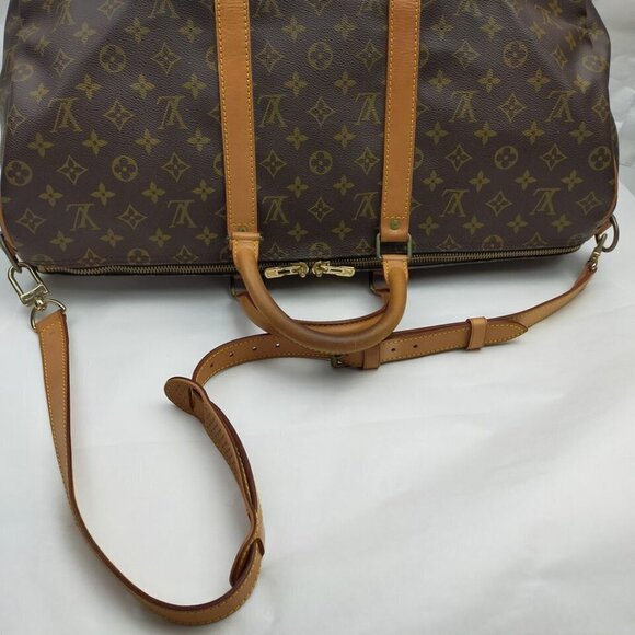 100% Authentic Louis Vuitton Keepall Bandouliere 50 Monogram Hand Bag #MN699 - Picture 4 of 9